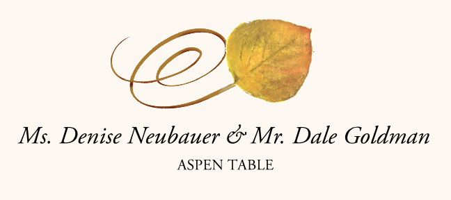 Aspen Swirly Leaf  Place Cards