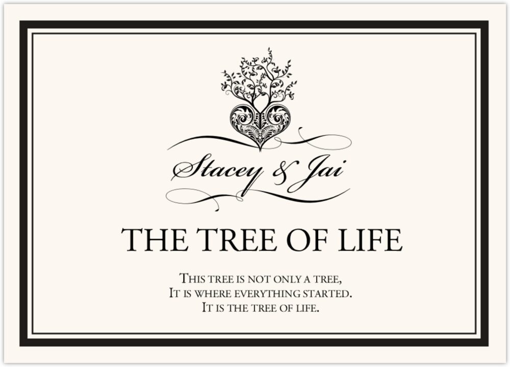 Tree of Life Heart  Memorabilia Cards