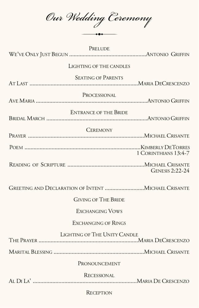 Tree of Life Heart  Wedding Programs