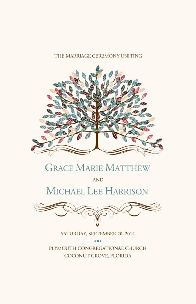 Arbor Day  Wedding Programs