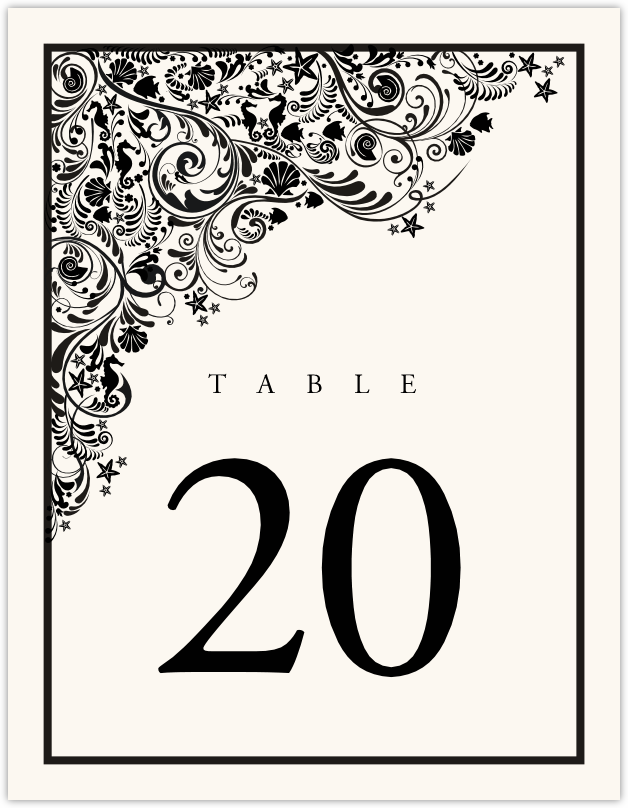 Tropical Storm  Table Numbers