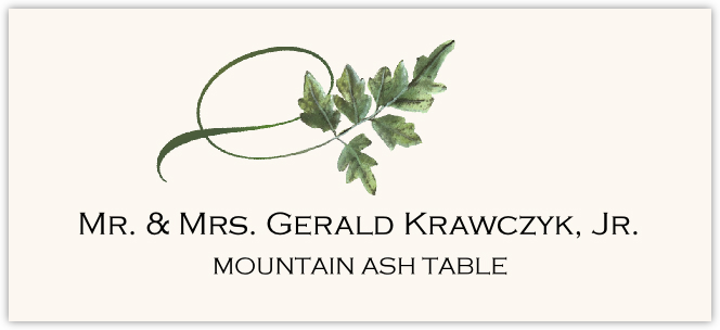 Mountain Ash Twisty Leaf  Place Cards