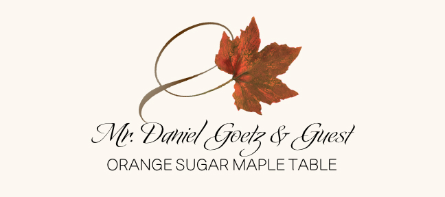 Orange Sugar Maple Twisty Leaf  Place Cards