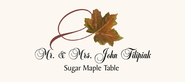 Sugar Maple Twisty Leaf  Place Cards