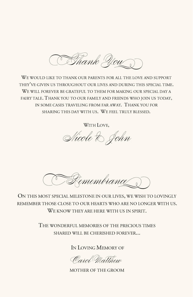 Two Pears  Wedding Programs