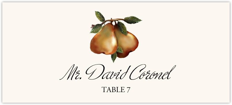 Two Pears  Place Cards