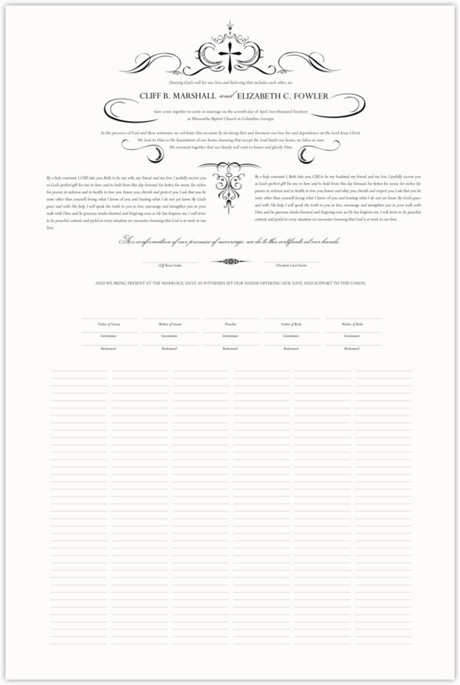 Victorian Classic  Wedding Certificates