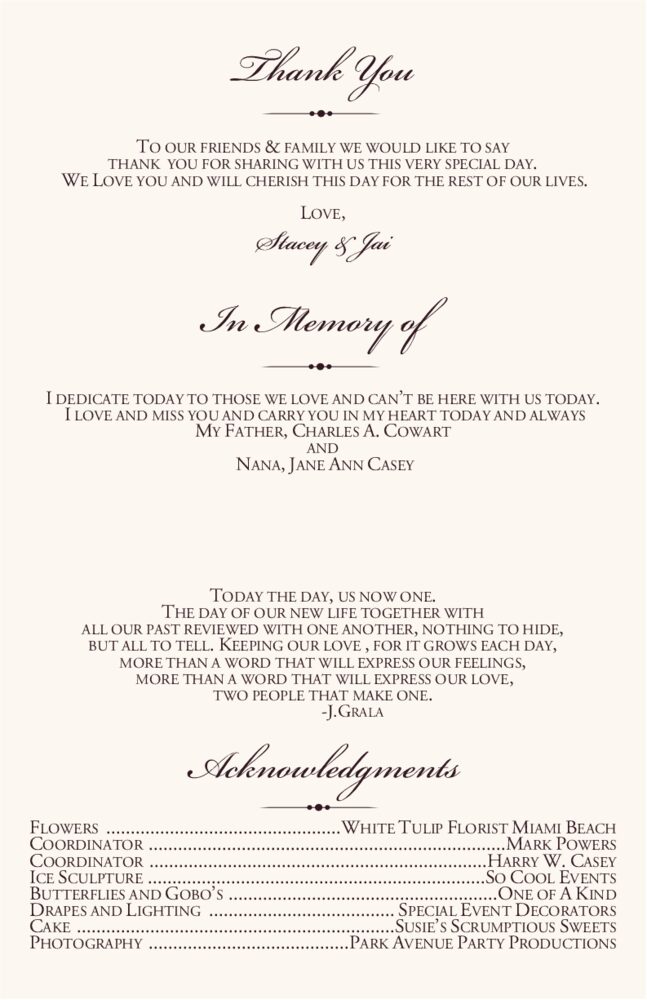 Blue Grapes and Chicory  Wedding Programs