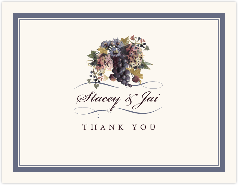 Blue Grapes and Chicory  Thank You Notes