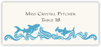 Wavy Sea Creatures  Place Cards