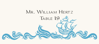 Wavy Sea Creatures  Place Cards