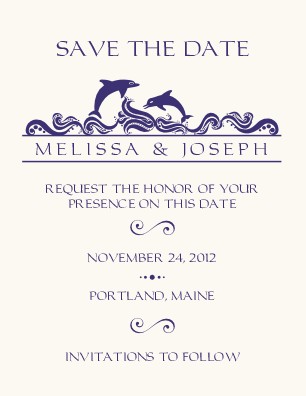 Wavy Sea Creatures  Save the Dates
