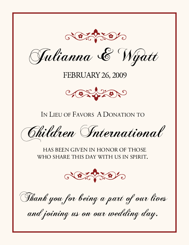 Classic 2  Donation Cards
