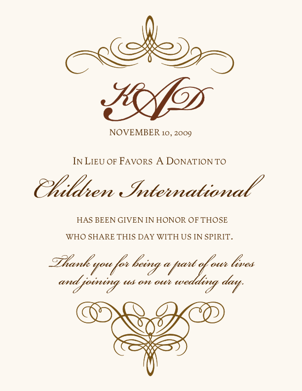 Flourish Monogram 02  Donation Cards