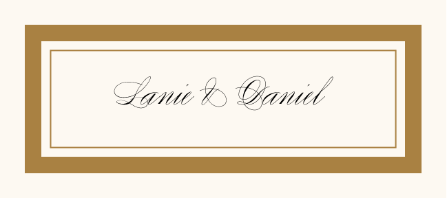 Compendium Monogram  Place Cards