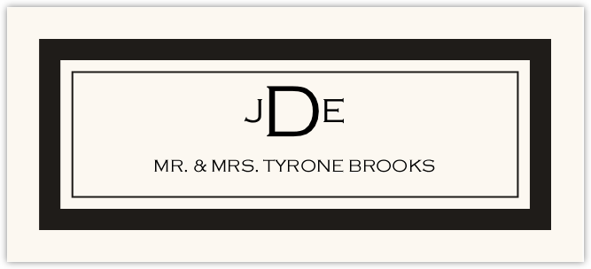 Copperplate Monogram  Place Cards