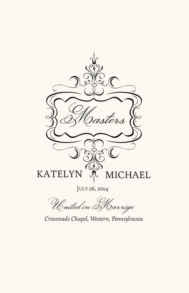 Monsieur Victorian Frame  Wedding Programs