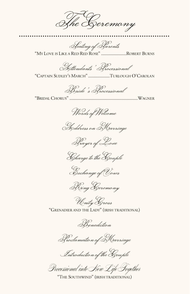 Monsieur Victorian Frame  Wedding Programs
