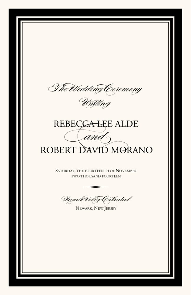 Something Old, Something New  Wedding Programs