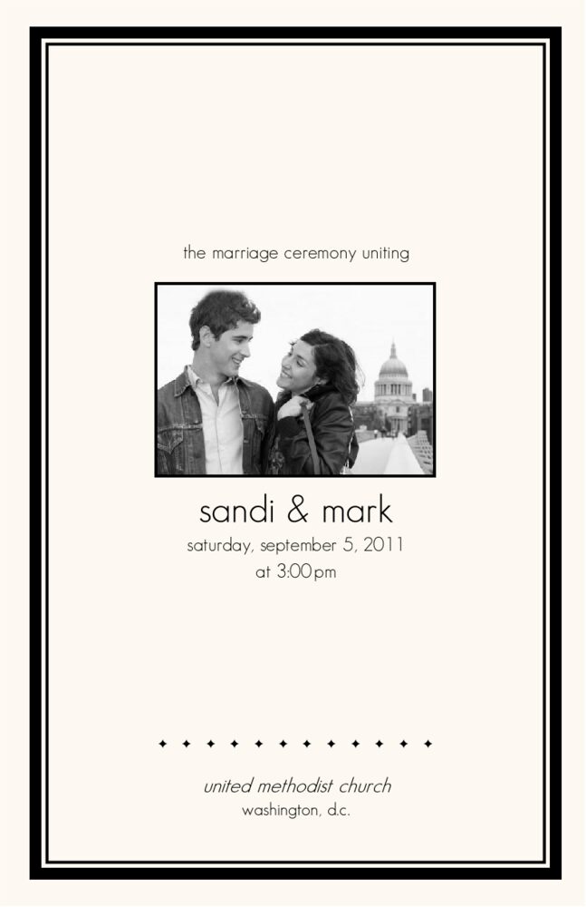 Understated  Wedding Programs