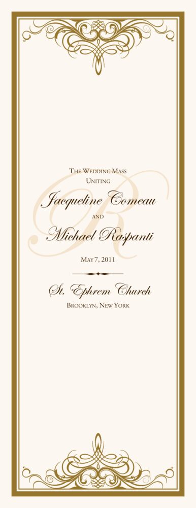Flirty Eyes Top & Bottom  Wedding Programs