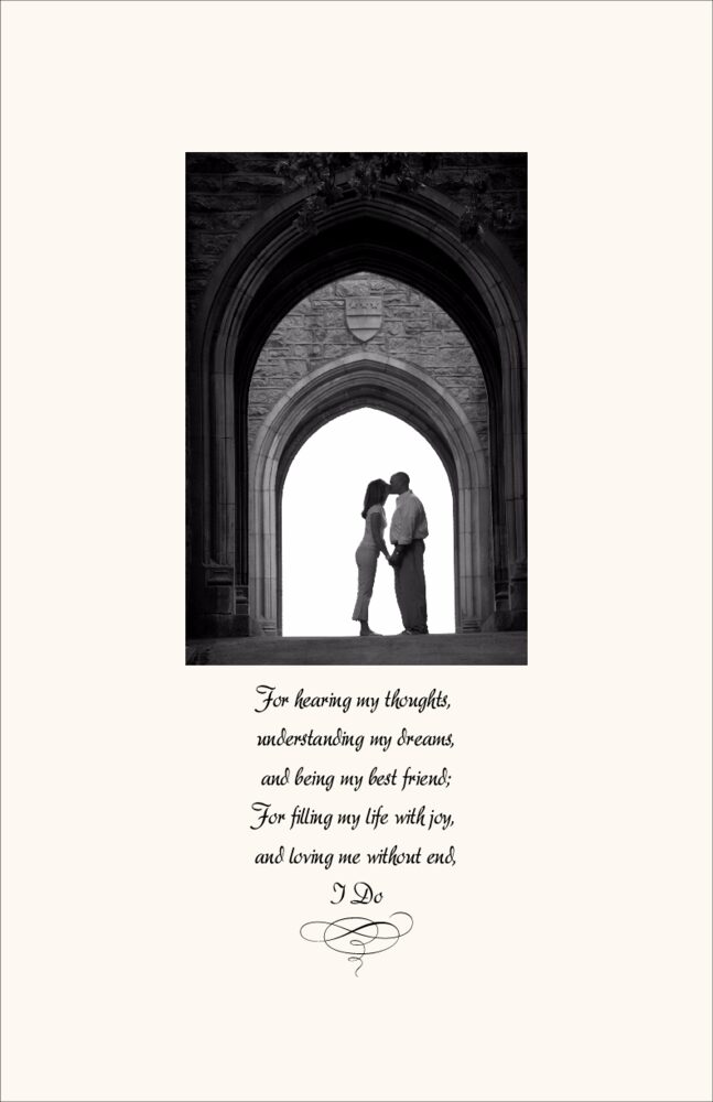 White Rose Cascade  Wedding Programs