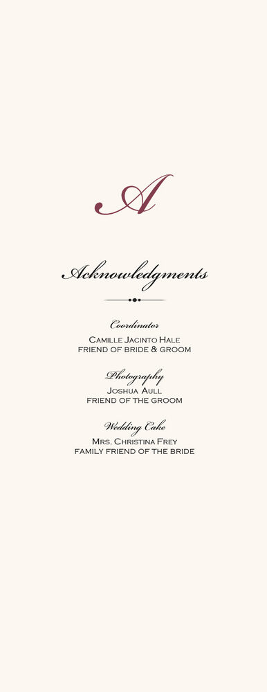 Wild Pink Rose Swirl  Wedding Programs