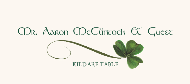 Wispy Shamrock  Place Cards
