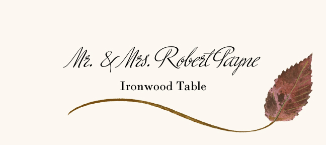 Ironwood Wispy Leaf  Place Cards
