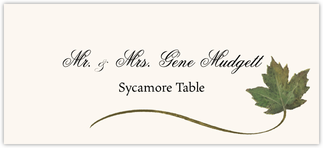 Sycamore Wispy Leaf  Place Cards