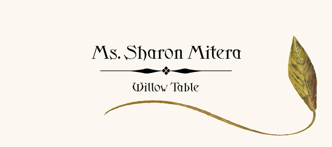 Willow Wispy Leaf  Place Cards
