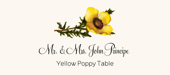 Assorted Flowers  Place Cards