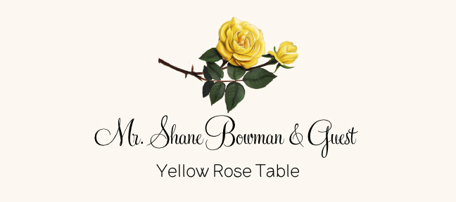 Assorted Flowers  Place Cards