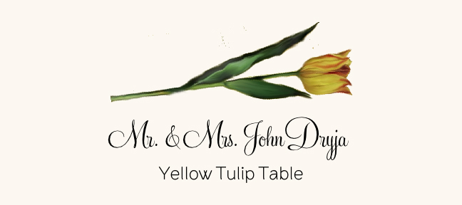 Assorted Flowers  Place Cards