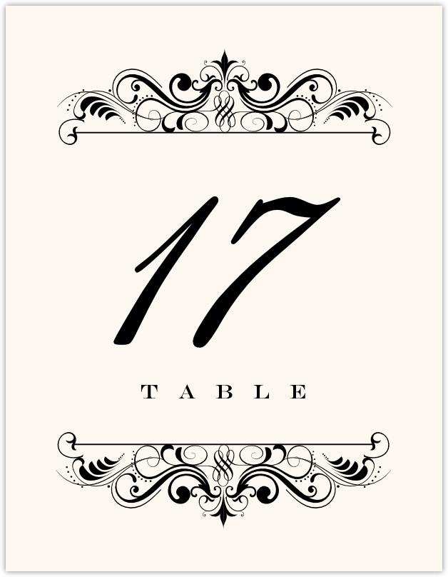 Zowie  Table Numbers