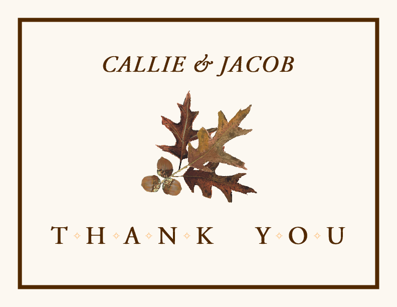 Oak and Acorn  Thank You Notes