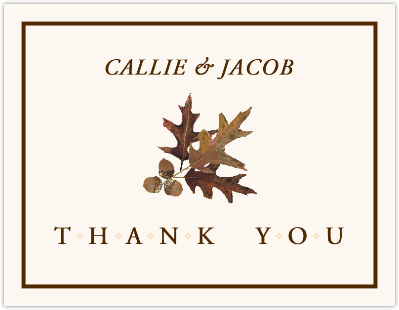 Oak and Acorn  Thank You Notes