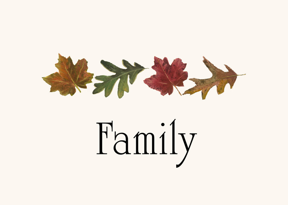 Leaf Pattern Assortment  Table Names