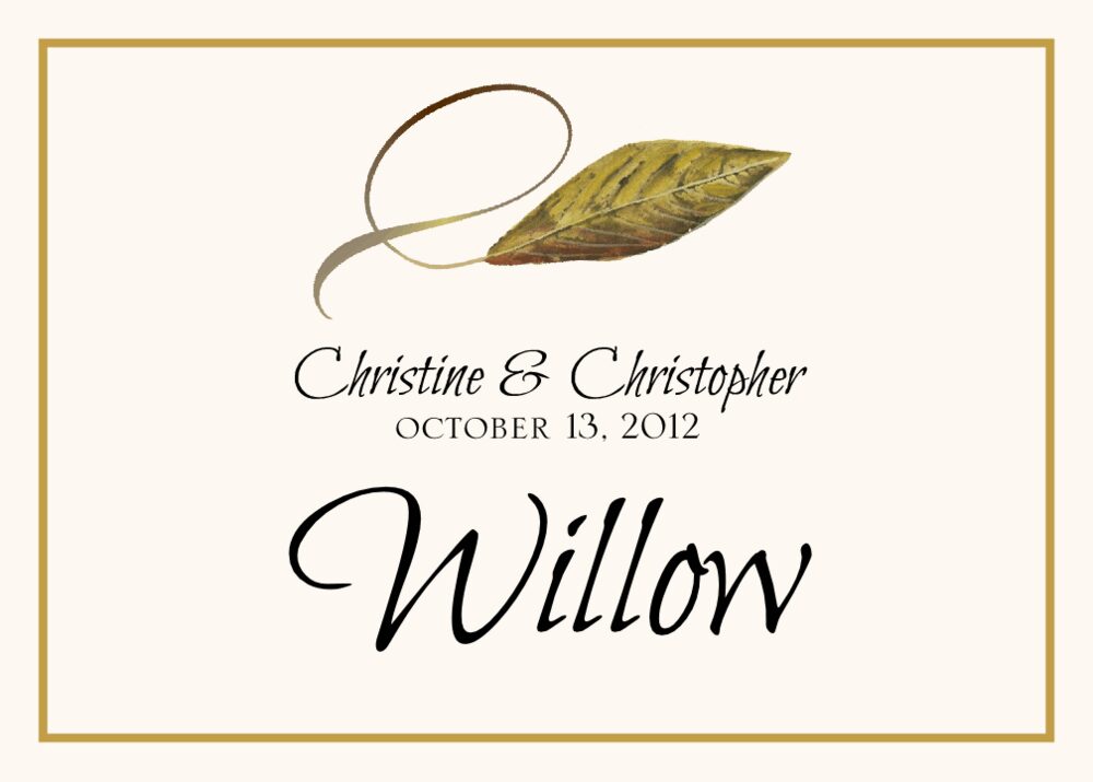 Twisty Leaves  Table Names