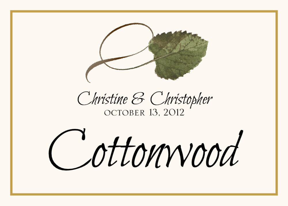 Twisty Leaves  Table Names