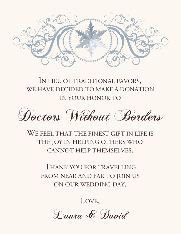 Curly Sue Snowflake  Donation Cards