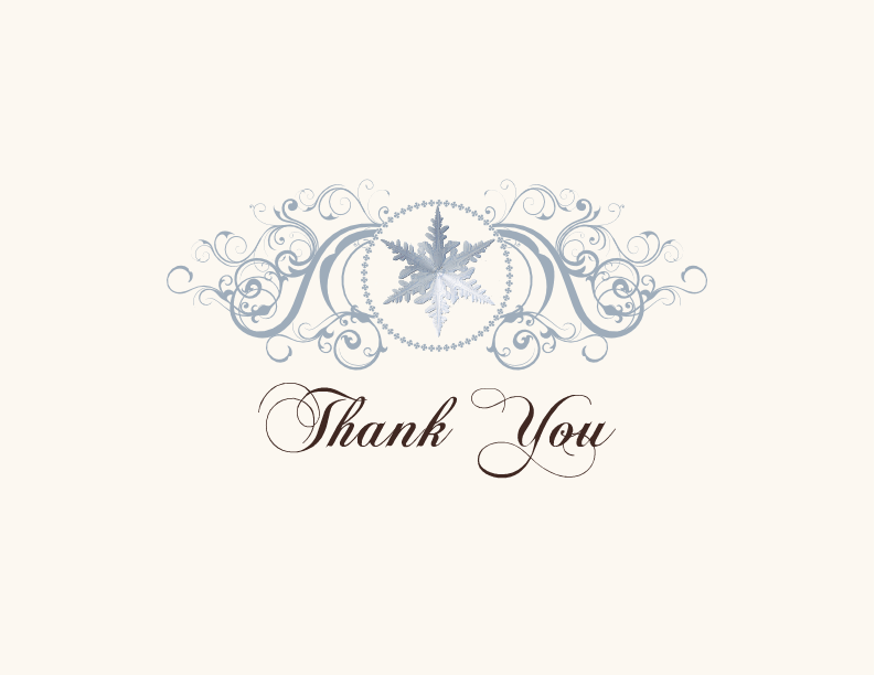 Curly Sue Snowflake  Thank You Notes