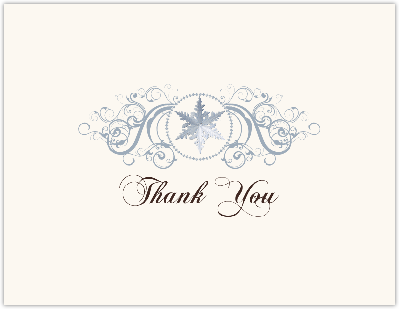 Curly Sue Snowflake  Thank You Notes