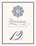 Assorted Winter Snowflake Drawings Wedding Table Numbers, Table Cards ...