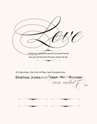 Poem Love Wedding Certificate Wedding Document Marriage Wedding