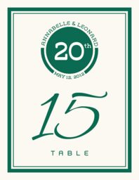 Classic Contemporary Table Numbers