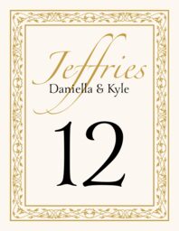 Traditional Monogram 02 Table Numbers