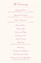 A Kiss Goodnight Wedding Programs