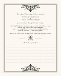 Accordion Wedding Certificates