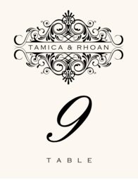 Accordion Table Numbers